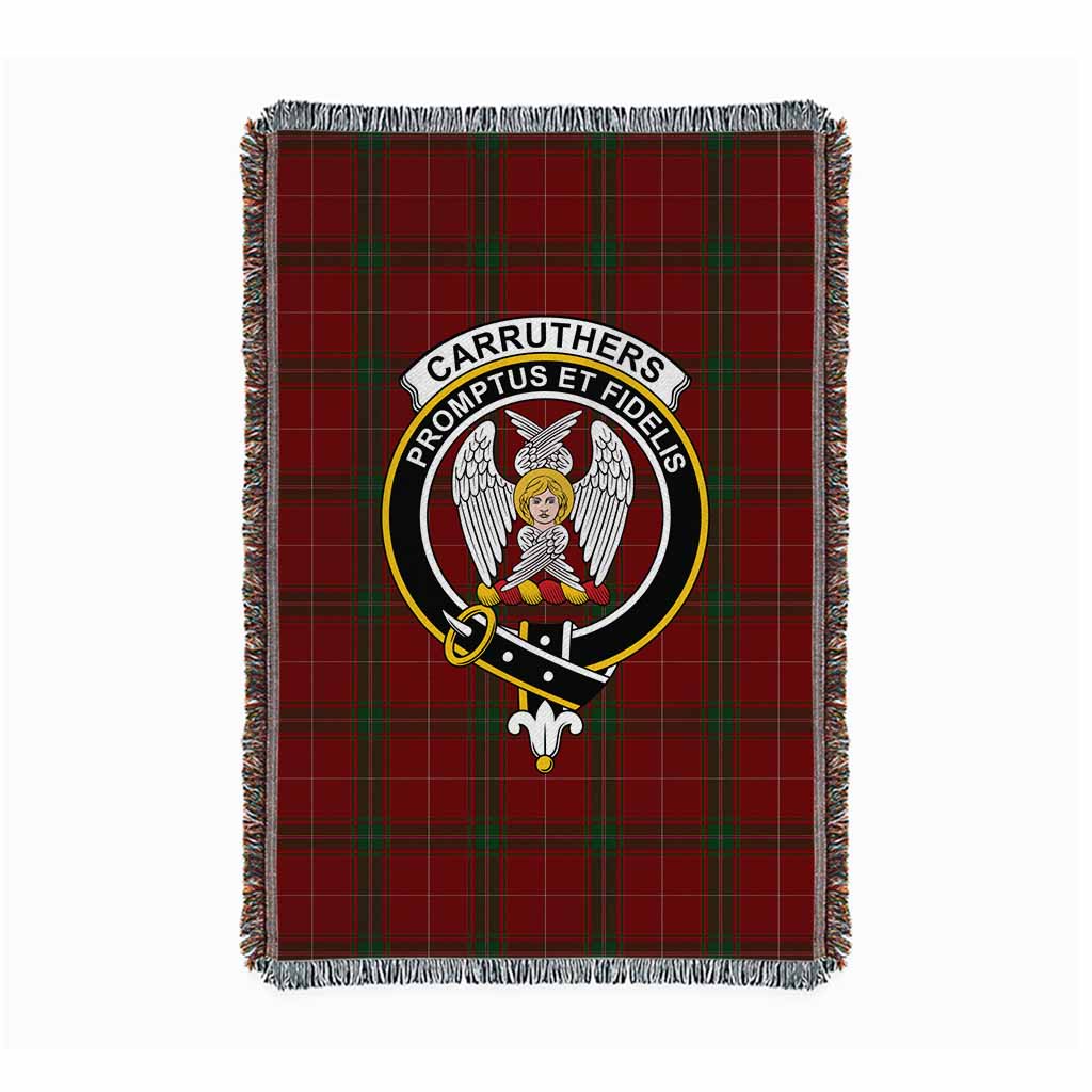 Carruthers Tartan Crest Woven Blanket S 43 x 67 inches 110 x 170cm - Tartan Vibes Clothing