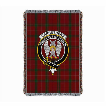 Carruthers Tartan Crest Woven Blanket S 43 x 67 inches 110 x 170cm - Tartan Vibes Clothing