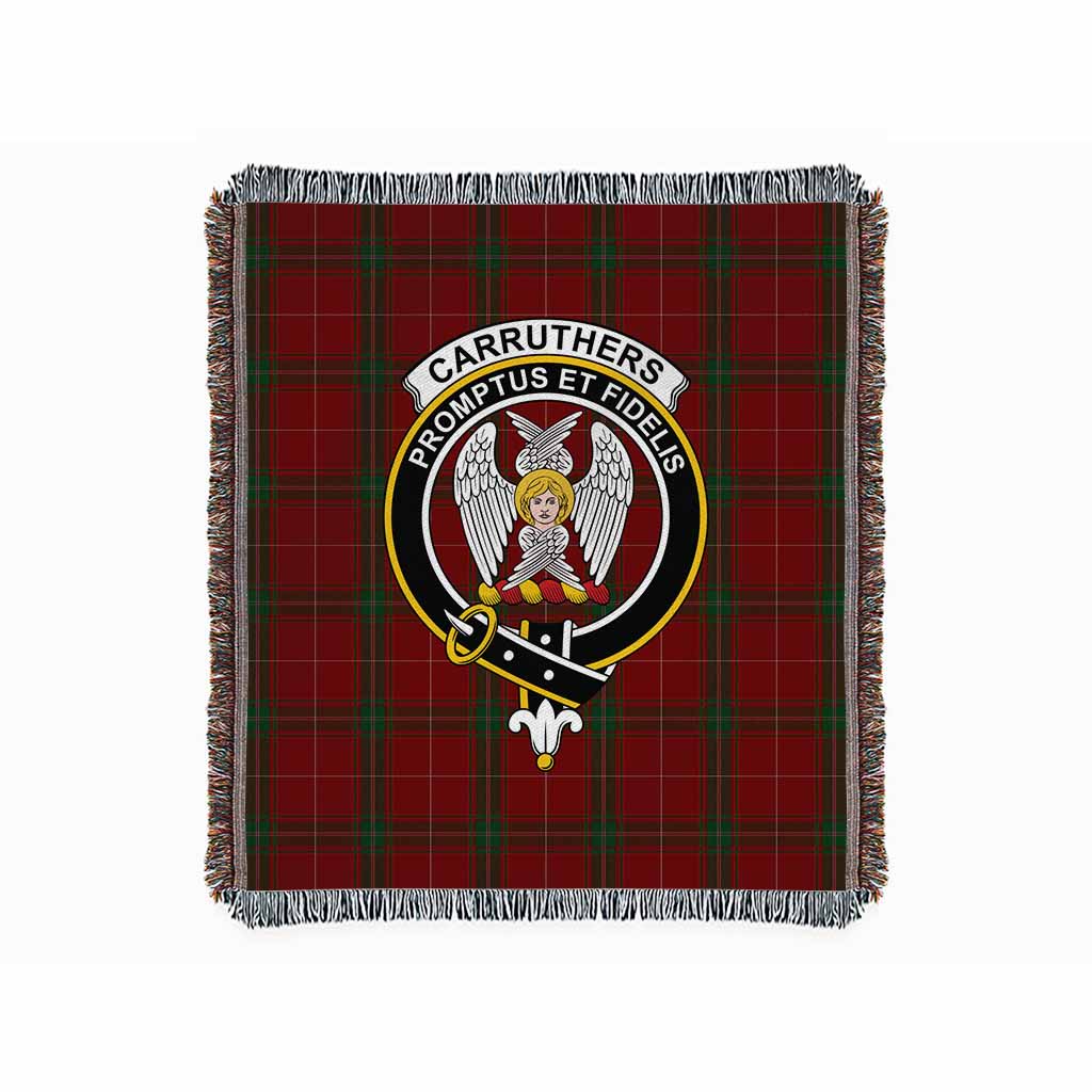 Carruthers Tartan Crest Woven Blanket M 51 x 60 inches 130 x 150cm - Tartan Vibes Clothing