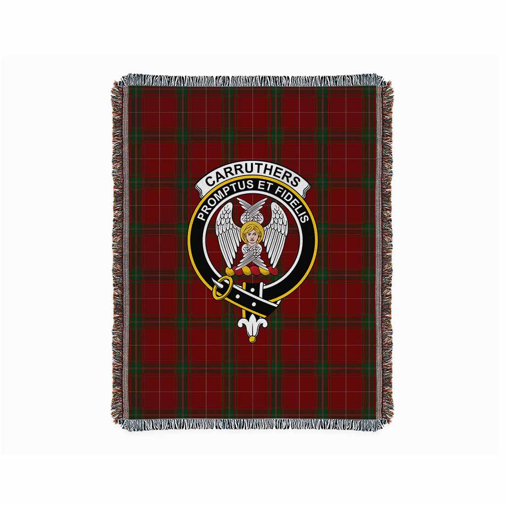Carruthers Tartan Crest Woven Blanket L 59 x 79 inches 150 x 200cm - Tartan Vibes Clothing
