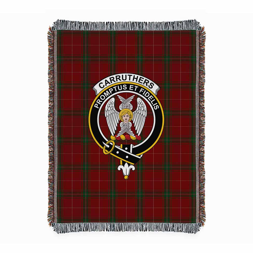 Carruthers Tartan Crest Woven Blanket XL 63 x 87 inches 160 x 200cm - Tartan Vibes Clothing