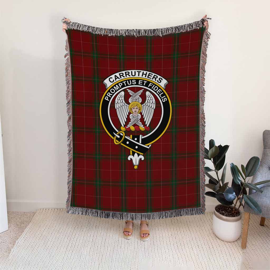 Carruthers Tartan Crest Woven Blanket - Tartan Vibes Clothing