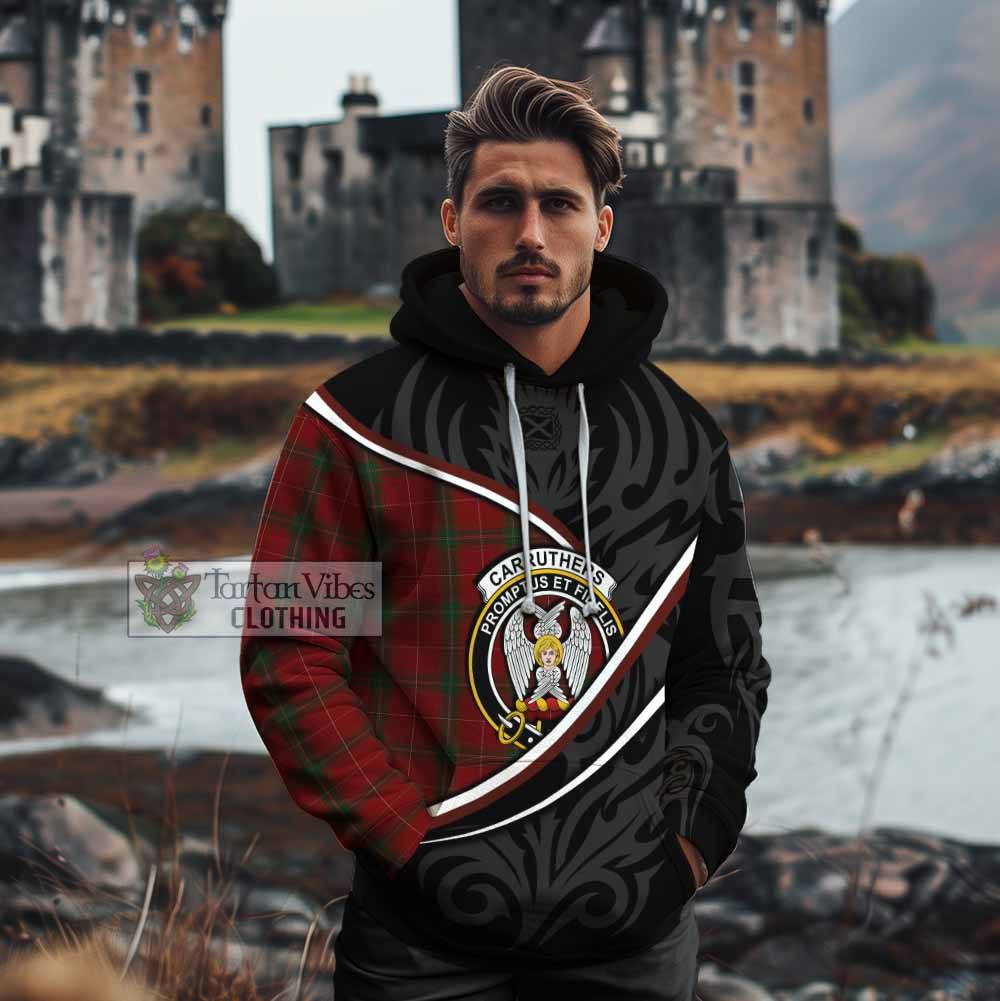 Carruthers Tartan Family Crest Cotton Hoodie Celtic Scottish Thistle Floral - Tartan Vibes Clothing