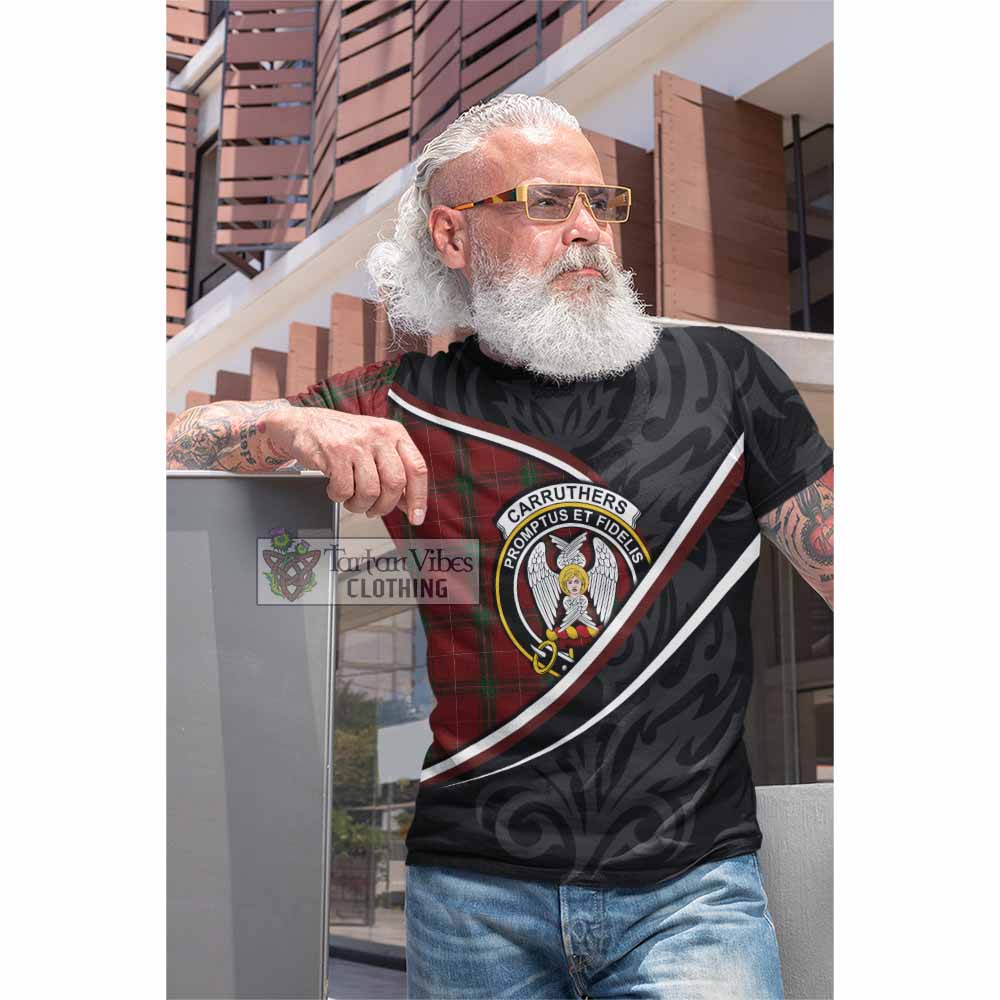 Carruthers Tartan Family Crest Cotton T-shirt Celtic Scottish Thistle Floral - Tartan Vibes Clothing