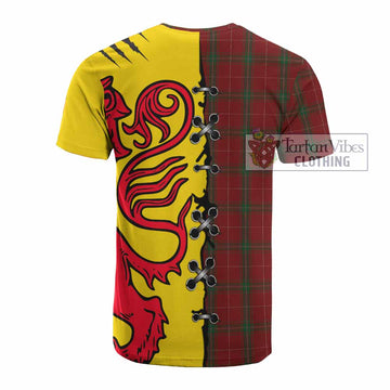Carruthers Tartan Family Crest Cotton T-shirt Lion Rampant Honor