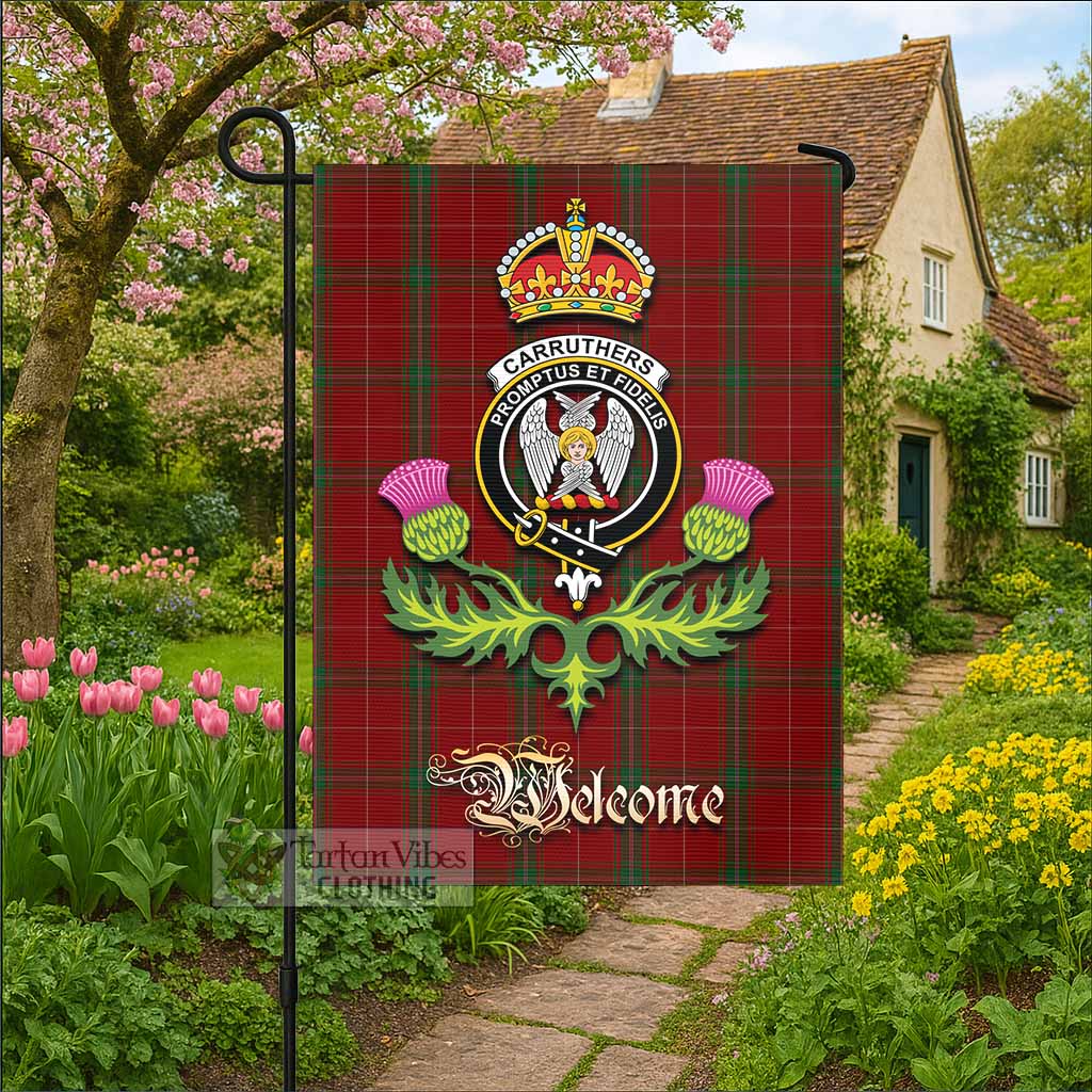 Carruthers Tartan Family Crest Garden Flag Royal Thistle Welcome Style - Tartan Vibes Clothing