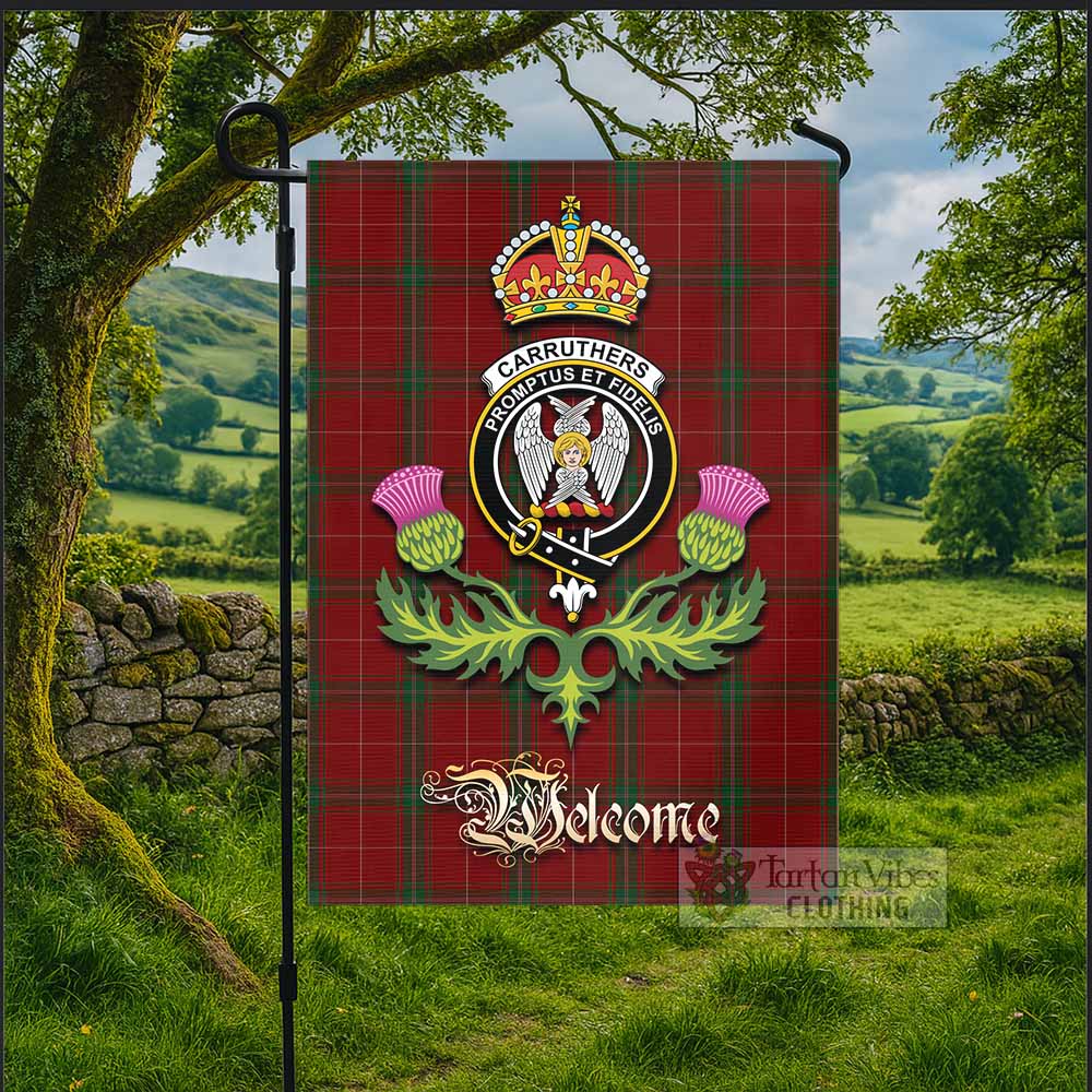 Carruthers Tartan Family Crest Garden Flag Royal Thistle Welcome Style - Tartan Vibes Clothing