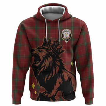 Carruthers Tartan Family Crest Hoodie Crowned Lion Roaring
