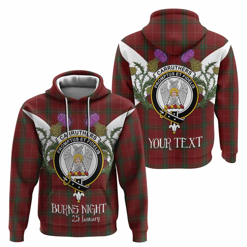 Carruthers Tartan Family Crest Hoodie Scottish Burns Night Thistle Floral