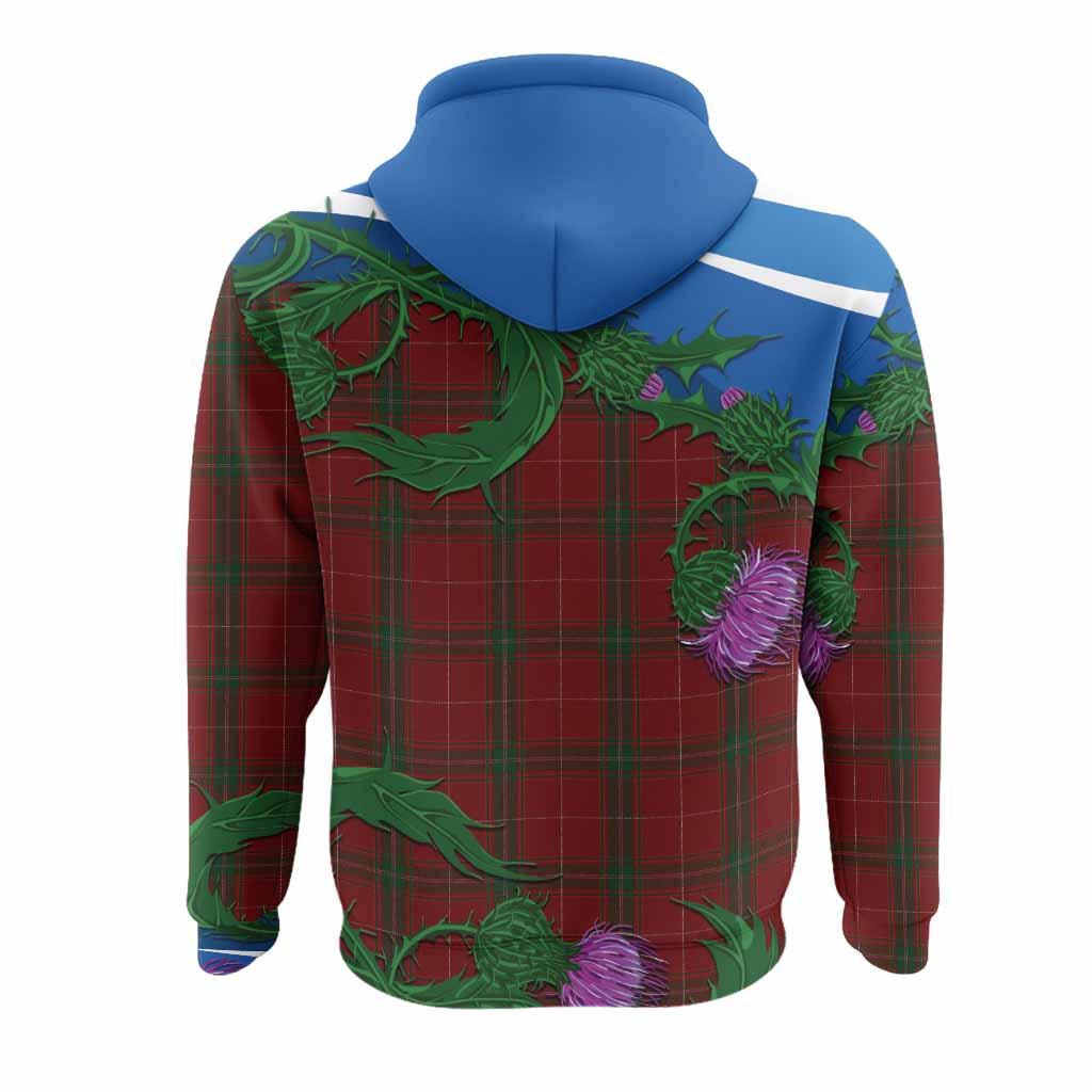 Carruthers Tartan Family Crest Hoodie Thistle in Minimalism