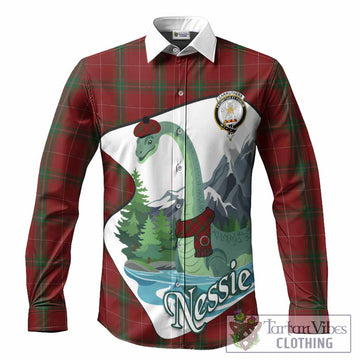 Carruthers Tartan Family Crest Long Sleeve Button Shirts Nessie Scottish Loch Ness Monster