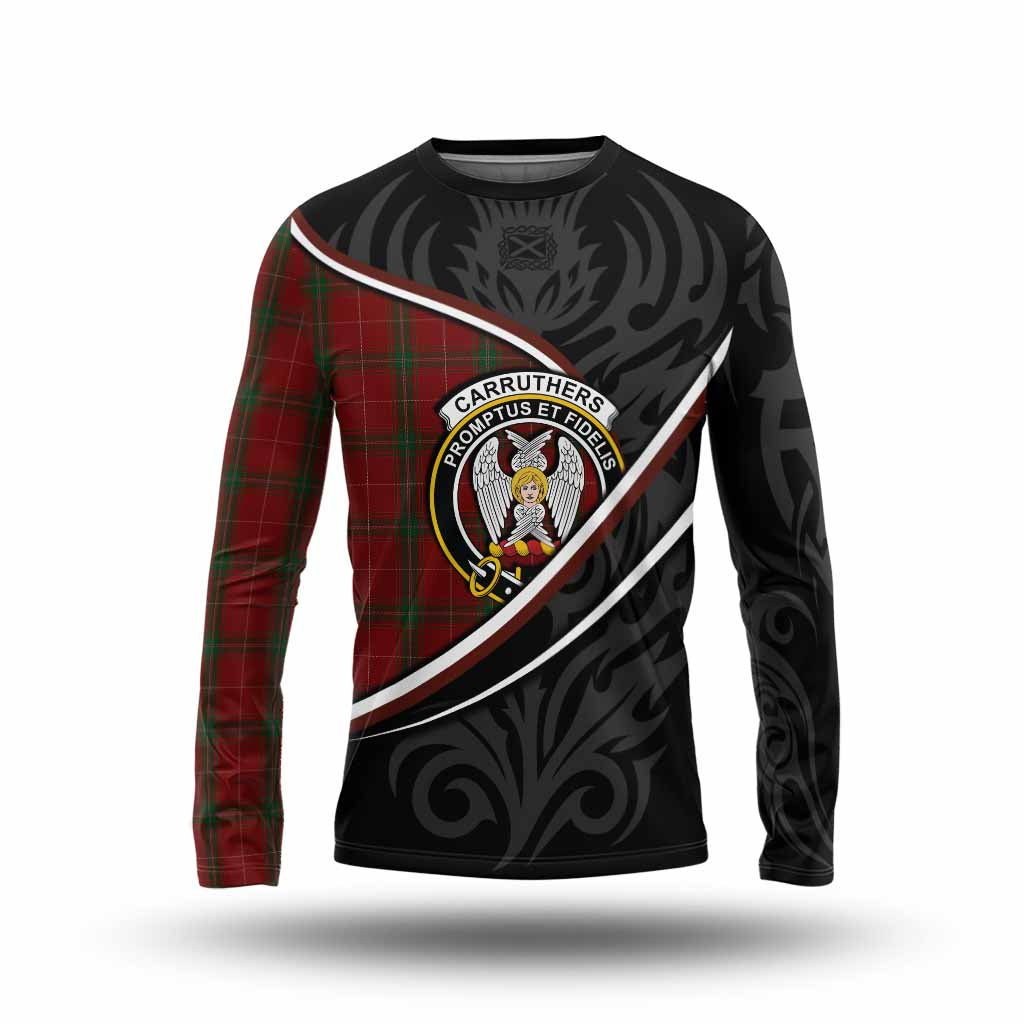 Carruthers Tartan Family Crest Long Sleeve T-Shirt Celtic Scottish Thistle Floral - Tartan Vibes Clothing