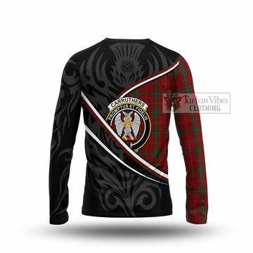 Carruthers Tartan Family Crest Long Sleeve T-Shirt Celtic Scottish Thistle Floral