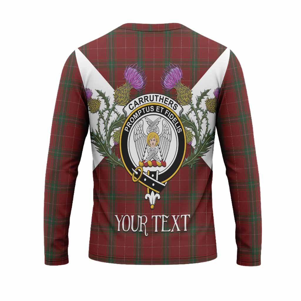 Carruthers Tartan Family Crest Long Sleeve T-Shirt Scottish Burns Night Thistle Floral