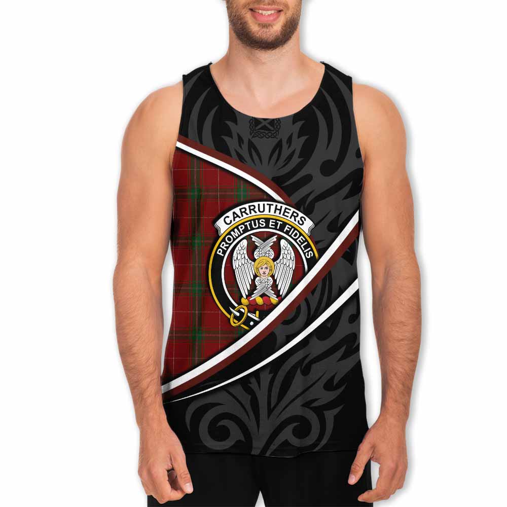 Carruthers Tartan Family Crest Men Tank Top Celtic Scottish Thistle Floral - Tartan Vibes Clothing