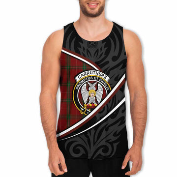 Carruthers Tartan Family Crest Men Tank Top Celtic Scottish Thistle Floral