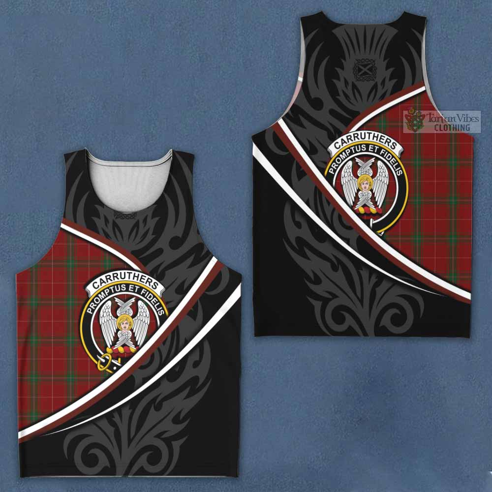 Carruthers Tartan Family Crest Men Tank Top Celtic Scottish Thistle Floral - Tartan Vibes Clothing