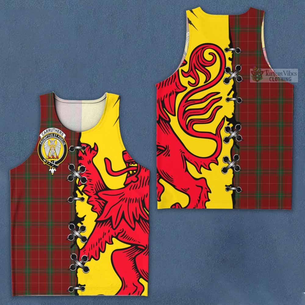 Carruthers Tartan Family Crest Men Tank Top Lion Rampant Honor - Tartan Vibes Clothing