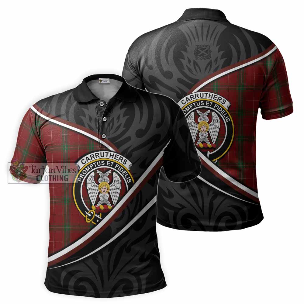 Carruthers Tartan Family Crest Polo Shirt Celtic Scottish Thistle Floral - Tartan Vibes Clothing