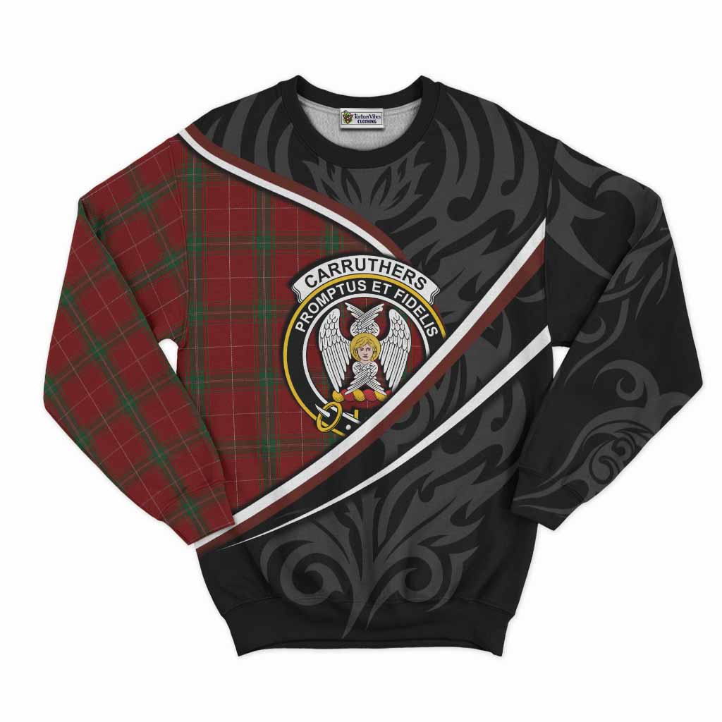 Carruthers Tartan Family Crest Sweatshirt Celtic Scottish Thistle Floral - Tartan Vibes Clothing