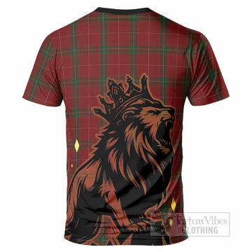 Carruthers Tartan Family Crest T-Shirt Crowned Lion Roaring