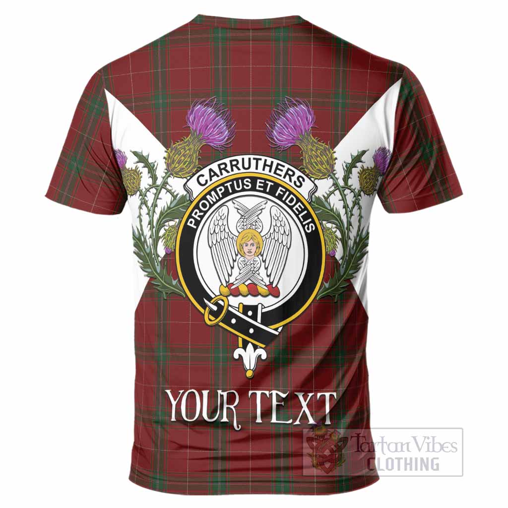 Carruthers Tartan Family Crest T-Shirt Scottish Burns Night Thistle Floral
