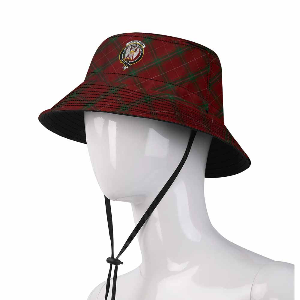 Carruthers Tartan Fishing Hat with Family Crest