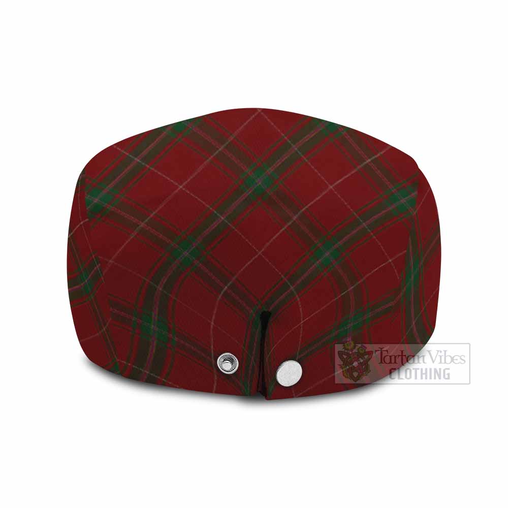 Carruthers Tartan Flat Cap, Jeff Cap Cross Style with Family Crest - Tartan Vibes Clothing