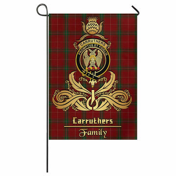 Carruthers Tartan Garden Flag with Highland Thistle Cherish Family Crest Style