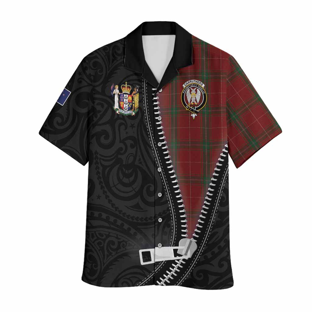 Carruthers Tartan Hawaiian Shirt New Zealand Pattern Unique Zipper Stylized