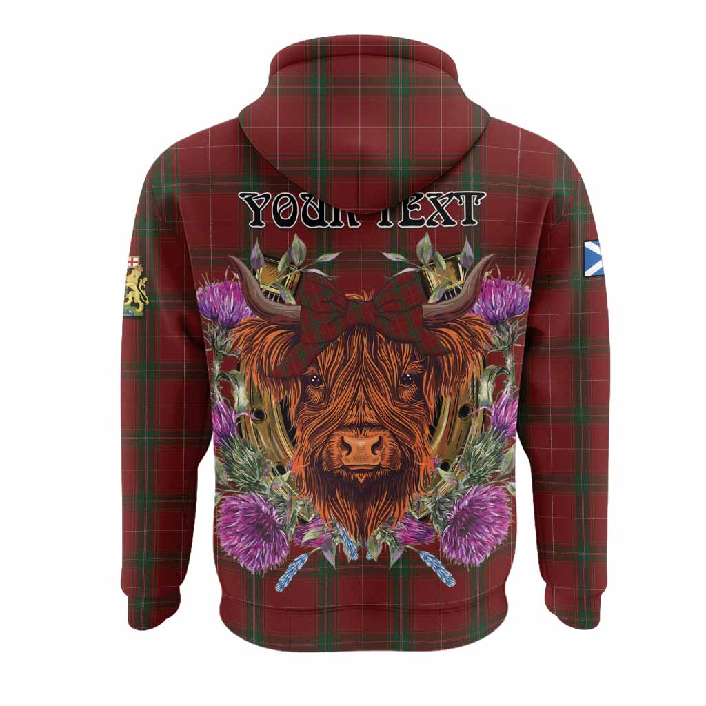 Carruthers Tartan Hoodie Scottish Thistle Heilan Coo