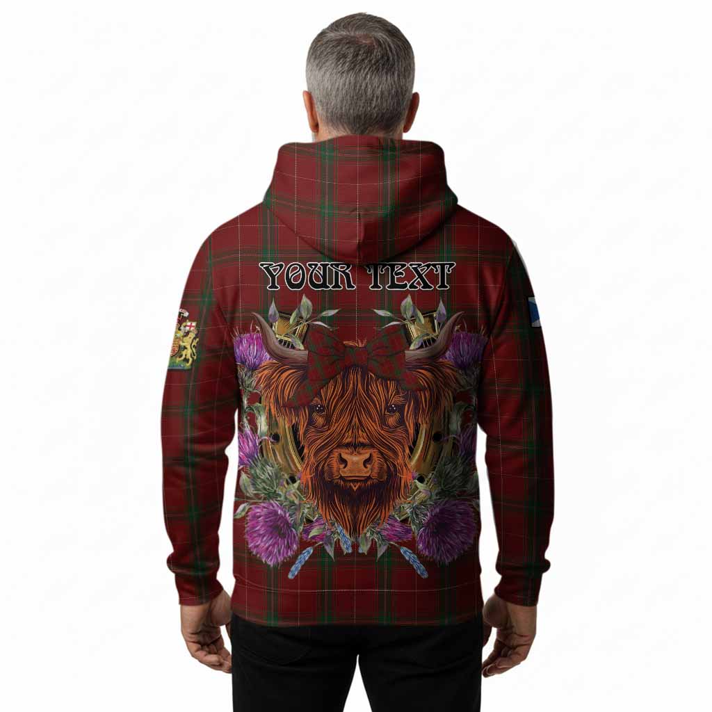 Carruthers Tartan Hoodie Scottish Thistle Heilan Coo