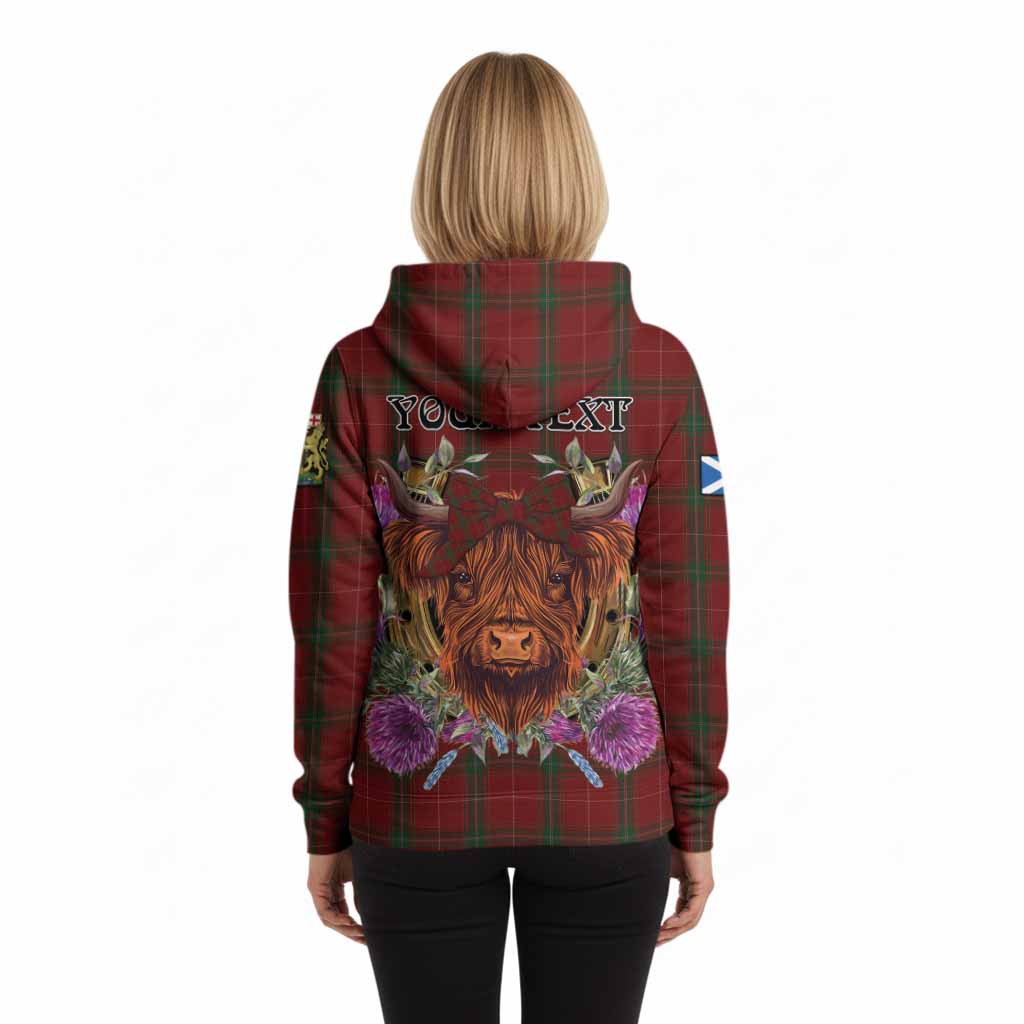 Carruthers Tartan Hoodie Scottish Thistle Heilan Coo