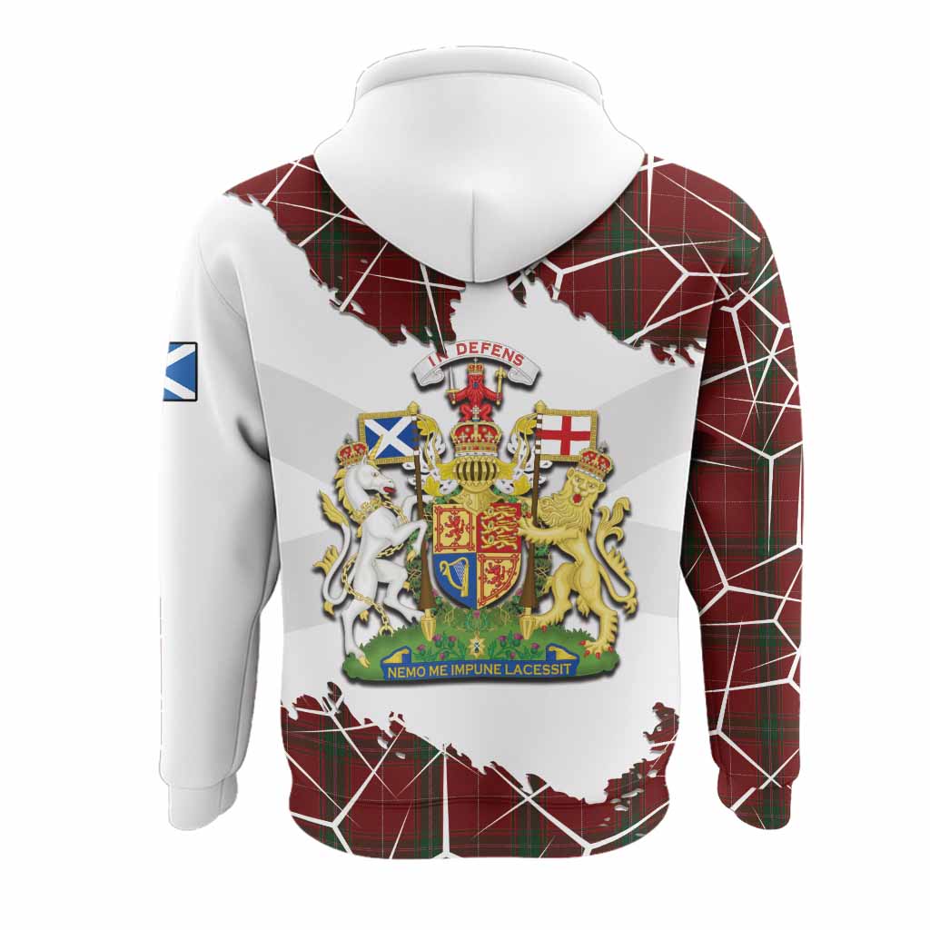 Carruthers Tartan Hoodie with Family Crest and Lion Rampant Grunge Style