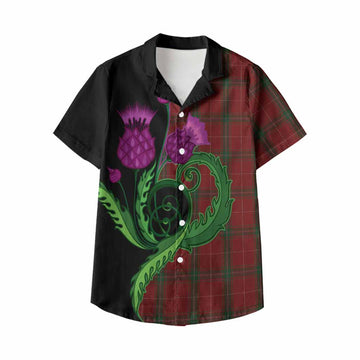 Carruthers Tartan Kid Hawaiian Shirt Traditional Scottish Thistle