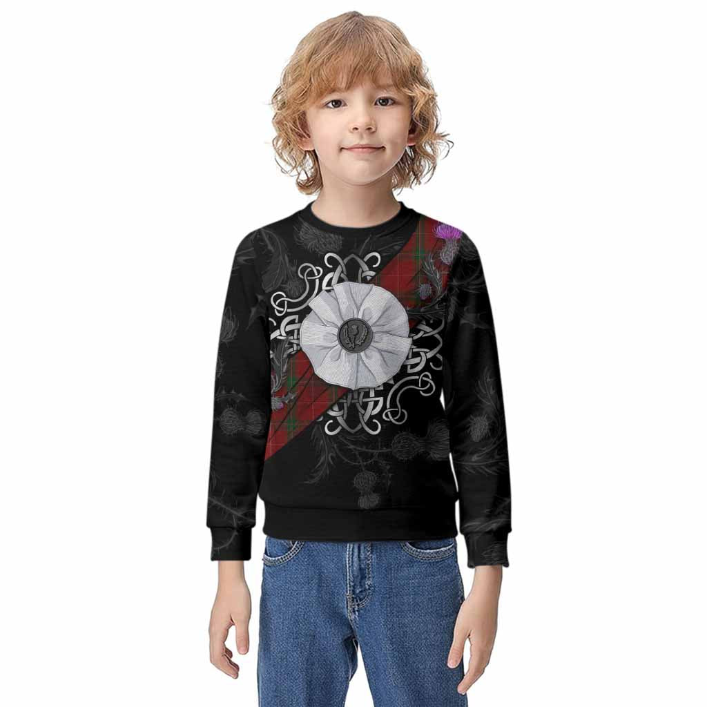 Carruthers Tartan Kid Knitted Sweatshirt Jacobite White Rose Kid - Tartan Vibes Clothing