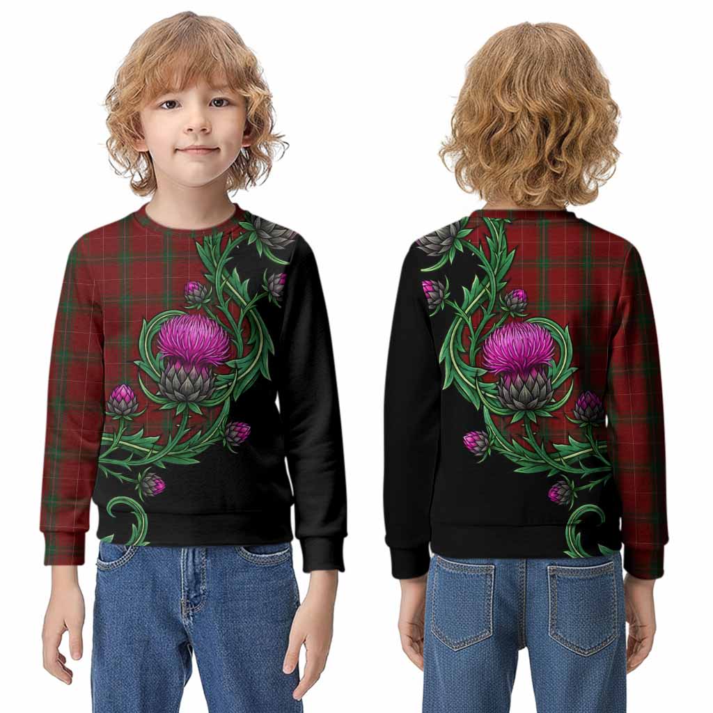 Carruthers Tartan Kid Knitted Sweatshirt Resilient Scottish Thistle - Tartan Vibes Clothing