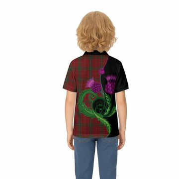 Carruthers Tartan Kid Polo Shirt Traditional Scottish Thistle