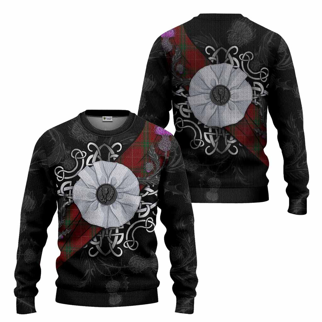 Carruthers Tartan Knitted Sweater Jacobite White Rose - Tartan Vibes Clothing