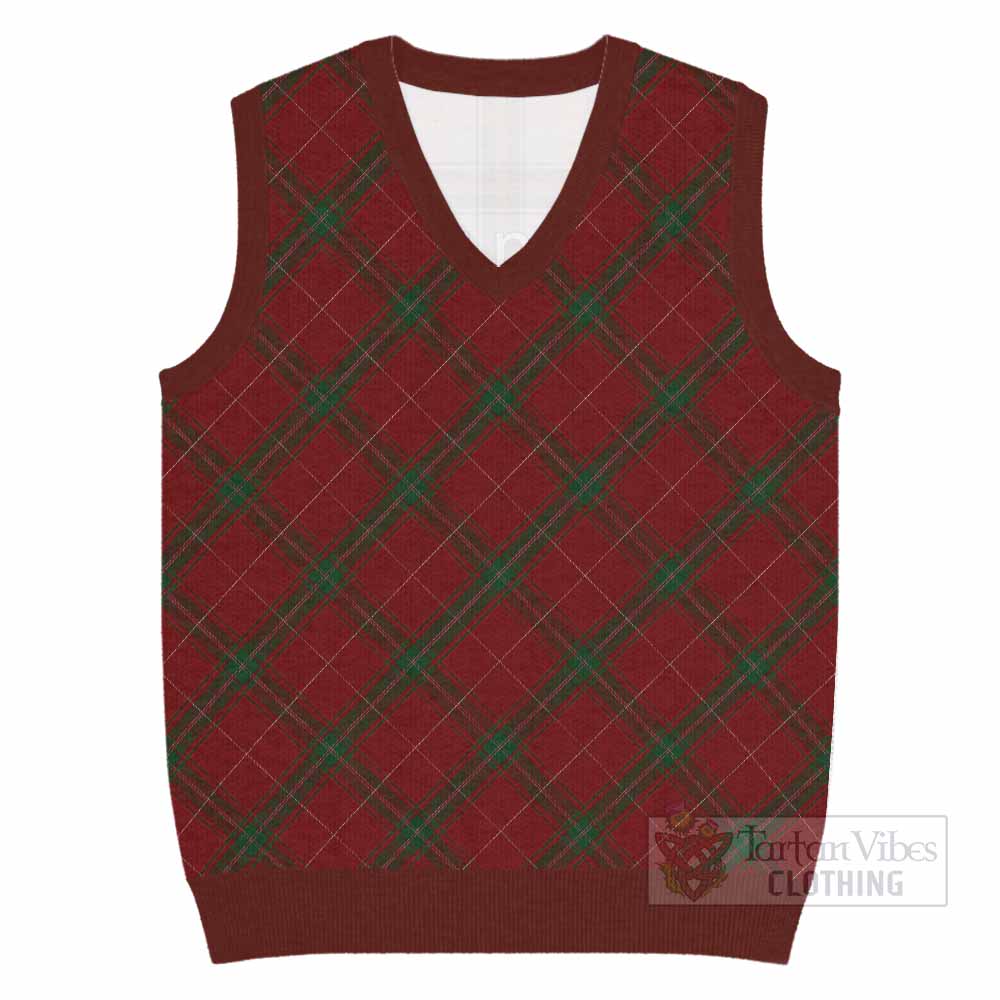 Carruthers Tartan  Knitted V-Neck Vest Cross Style