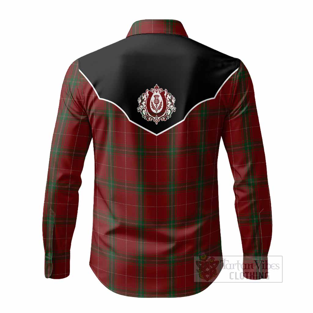 Carruthers Tartan Long Sleeve Button Shirts Horseshoe Ornament - Tartan Vibes Clothing