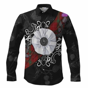 Carruthers Tartan Long Sleeve Button Shirts Jacobite White Rose Men's Shirt S - Tartan Vibes Clothing