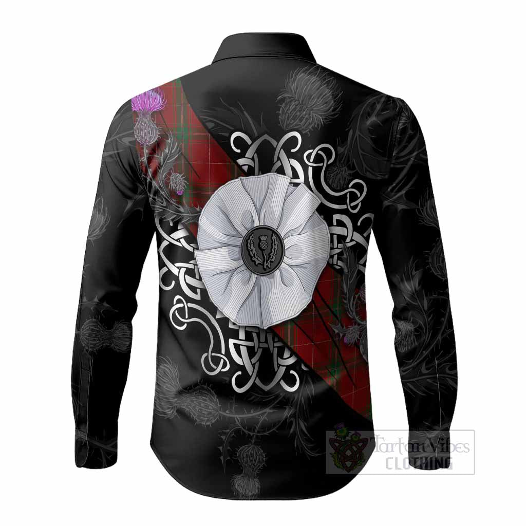 Carruthers Tartan Long Sleeve Button Shirts Jacobite White Rose - Tartan Vibes Clothing