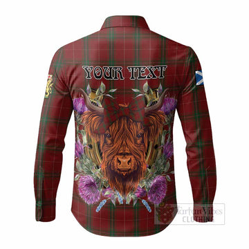 Carruthers Tartan Long Sleeve Button Shirts Scottish Thistle Heilan Coo