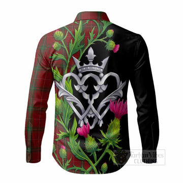 Carruthers Tartan Luckenbooth Long Sleeve Button Shirts Silver Heart Crown Thistle Floral - Tartan Vibes Clothing