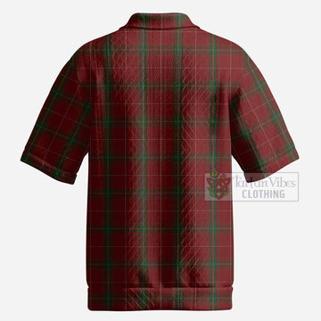 Carruthers Tartan Men’s Polo Sweater Top with Family Crest
