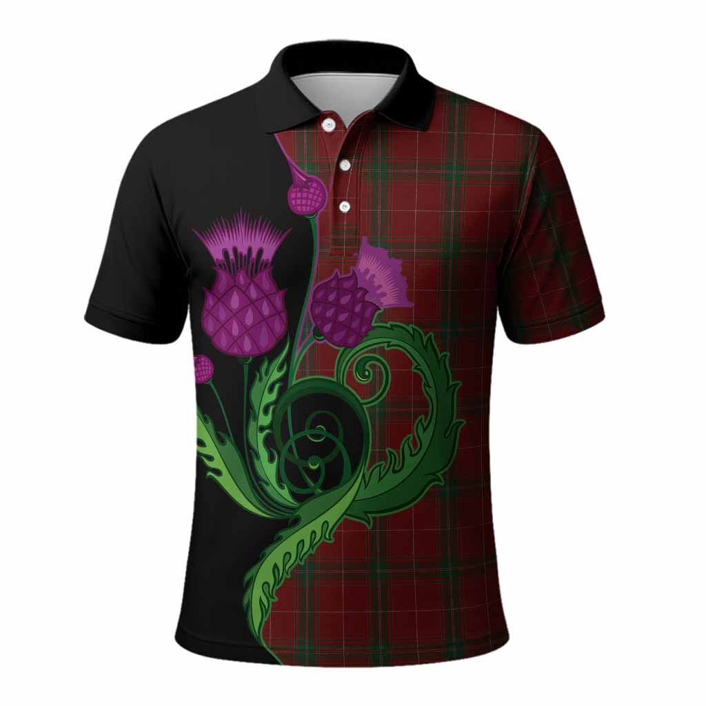 Carruthers Tartan Polo Shirt Traditional Scottish Thistle