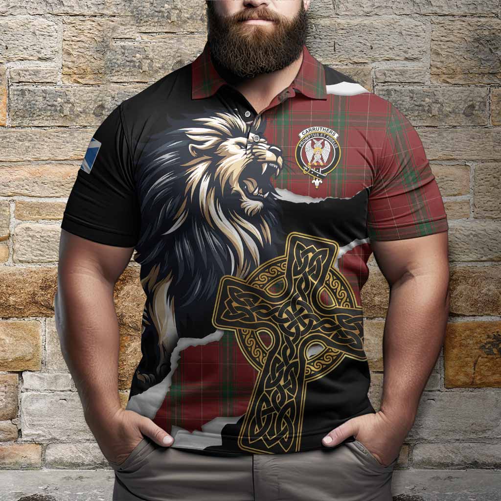 Carruthers Tartan Scottish Polo Shirt Lion Celtic Heritage