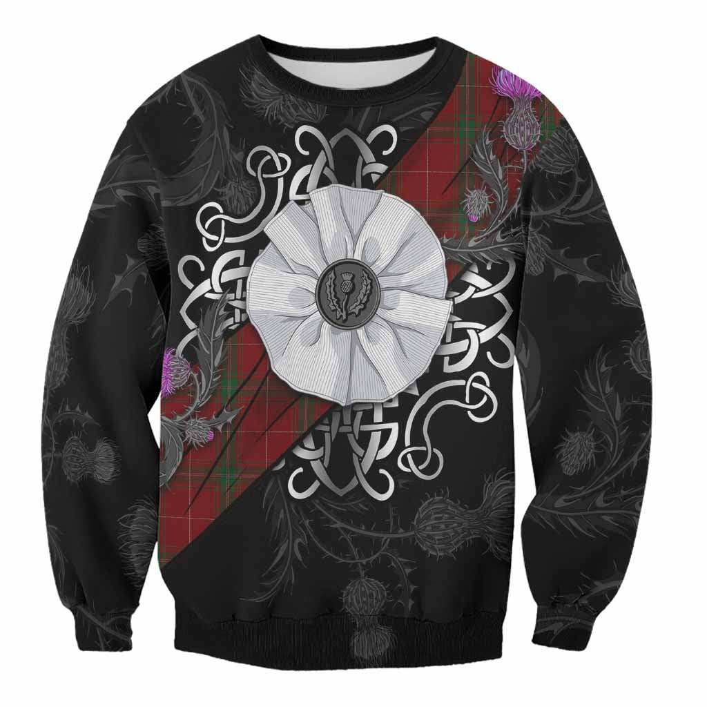 Carruthers Tartan Sweatshirt Jacobite White Rose Unisex - Tartan Vibes Clothing