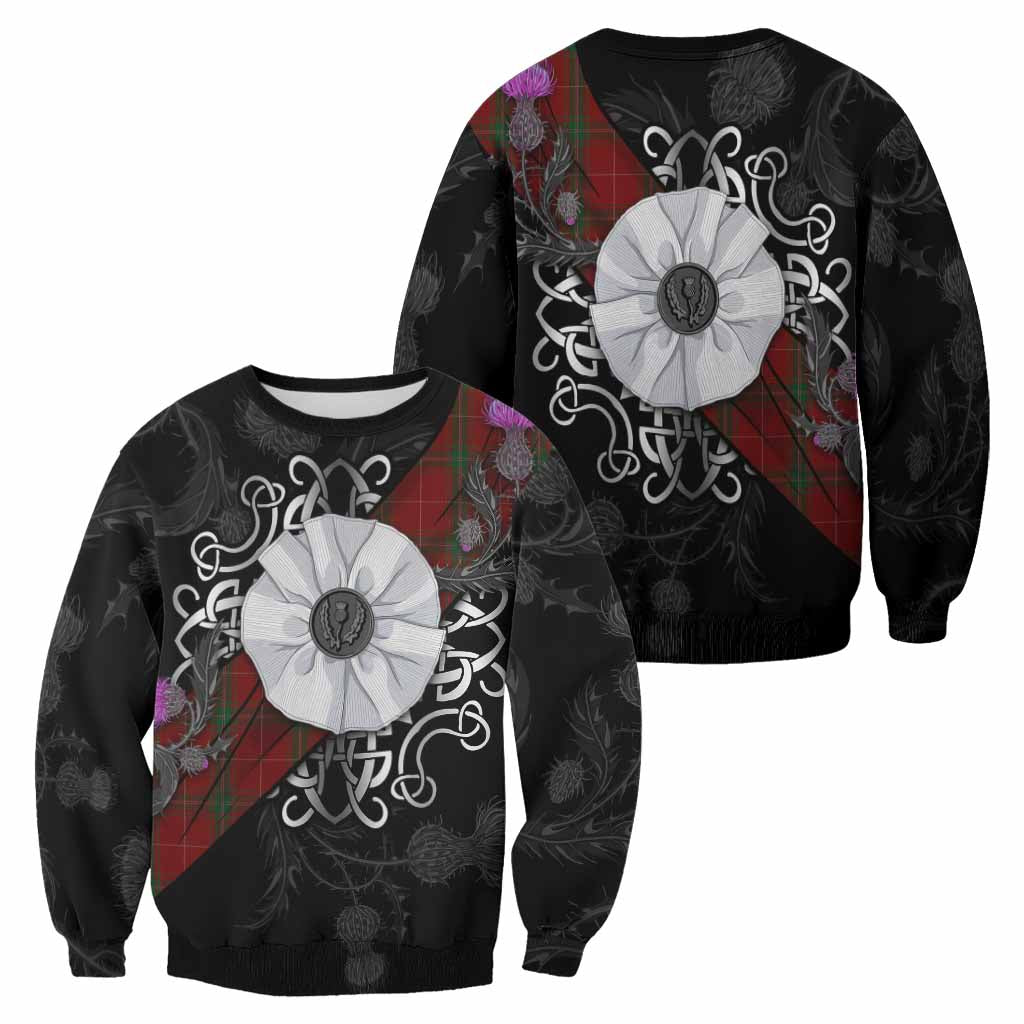 Carruthers Tartan Sweatshirt Jacobite White Rose - Tartan Vibes Clothing